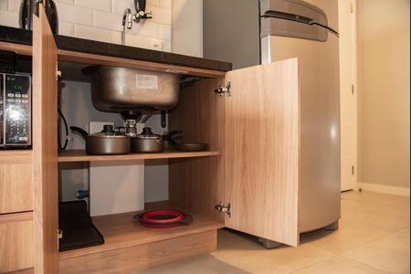 Studio à venda com 42m², 1 quarto e sem vagaCozinha