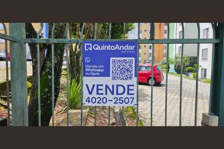 Apartamento à venda com 44m², 2 quartos e 1 vagaPlaca instalada na grade da fachada do condomínio - Código da placa: WYNY-1091