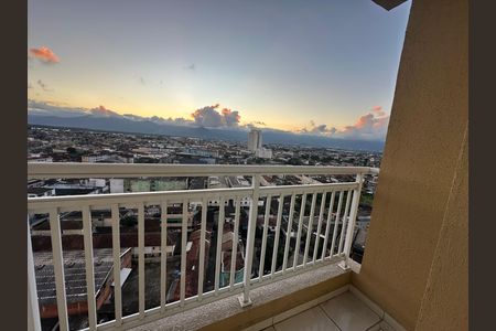Varanda da Sala de apartamento para alugar com 2 quartos, 45m² em Parque Sao Vicente, São Vicente