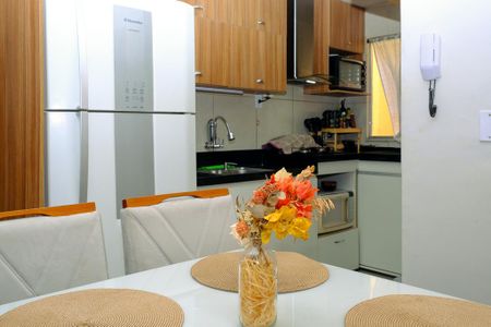 Cozinha de apartamento para alugar com 1 quarto, 47m² em Heliópolis, Belford Roxo