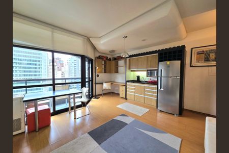 Sala/Cozinha de apartamento para alugar com 1 quarto, 43m² em Itaim Bibi, São Paulo