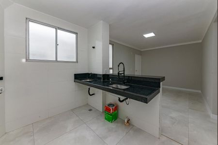 Cozinha de apartamento à venda com 2 quartos, 48m² em Estrela do Oriente, Belo Horizonte