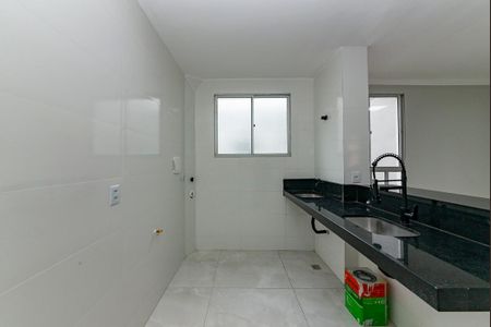 Cozinha de apartamento à venda com 2 quartos, 48m² em Estrela do Oriente, Belo Horizonte