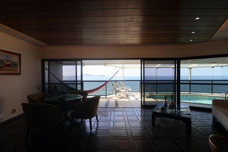 Sala de apartamento para alugar com 5 quartos, 355m² em Jardim Asturias, Guarujá