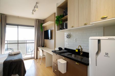 Studio para alugar com 25m², 1 quarto e sem vaga Studio para alugar com 25m², 1 quarto e sem vagaCozinha