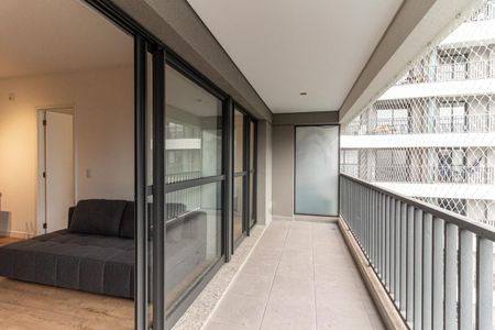 Varanda da Sala de apartamento à venda com 1 quarto, 43m² em Santa Ifigênia, São Paulo