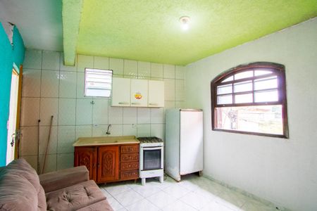 Sala/Cozinha de casa para alugar com 1 quarto, 35m² em Jardim Cerqueira Leite, Mauá
