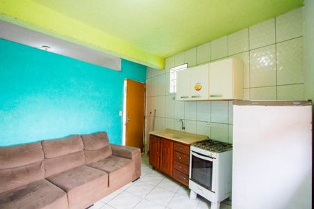 Sala/Cozinha de casa para alugar com 1 quarto, 35m² em Jardim Cerqueira Leite, Mauá