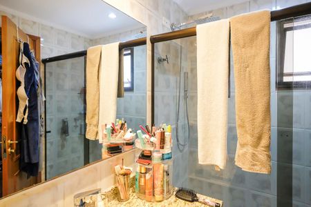 Banheiro da suíte de apartamento à venda com 4 quartos, 140m² em Santo Antônio, São Caetano do Sul