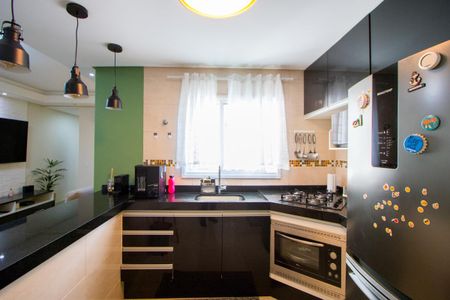Cozinha de apartamento à venda com 2 quartos, 120m² em Vila Homero Thon, Santo André