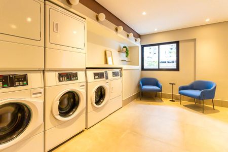 Studio para alugar com 25m², 1 quarto e sem vaga Studio para alugar com 25m², 1 quarto e sem vagaLavanderia