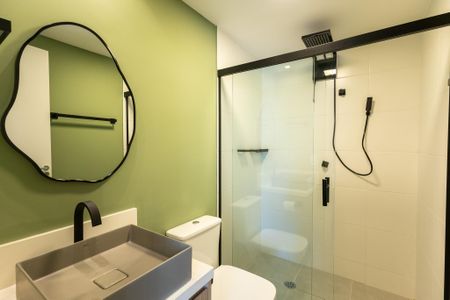 Studio para alugar com 25m², 1 quarto e sem vaga Studio para alugar com 25m², 1 quarto e sem vagaBanheiro