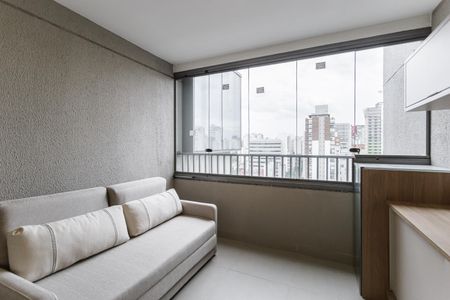 Studio para alugar com 32m², 1 quarto e sem vagaVaranda
