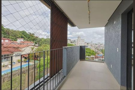 Varanda gourmet  de apartamento à venda com 3 quartos, 145m² em Vila Paris, Belo Horizonte