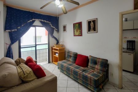 Sala de apartamento para alugar com 1 quarto, 40m² em Cidade Ocian, Praia Grande