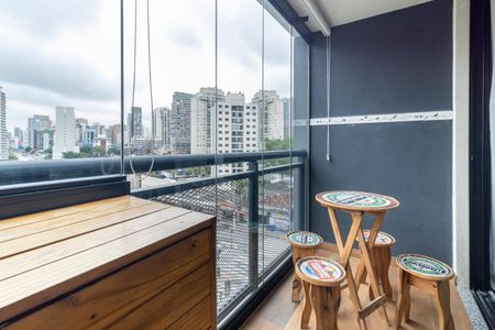 Studio à venda com 33m², 1 quarto e 1 vagaVaranda