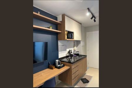 Cozinha de kitnet/studio para alugar com 1 quarto, 25m² em Pinheiros, São Paulo