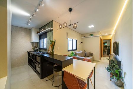 Sala e Cozinha de apartamento para alugar com 2 quartos, 50m² em Campestre, Santo André
