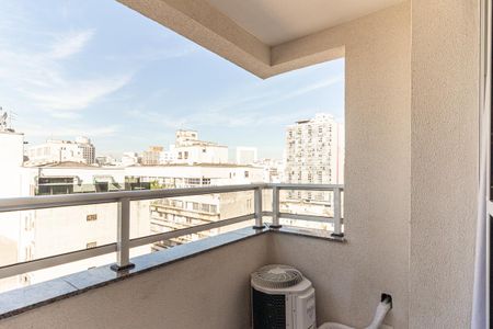 Varanda da Sala de apartamento para alugar com 1 quarto, 29m² em Centro Histórico de São Paulo, São Paulo