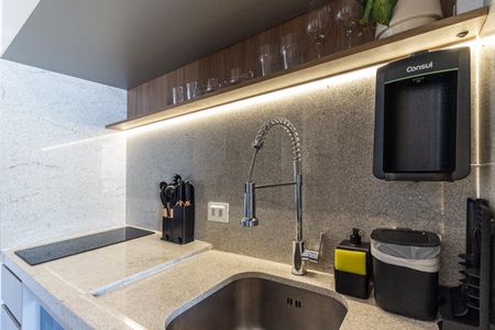 Cozinha de apartamento para alugar com 1 quarto, 29m² em Centro Histórico de São Paulo, São Paulo