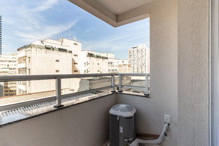 Varanda da Sala de apartamento para alugar com 1 quarto, 29m² em Centro Histórico de São Paulo, São Paulo