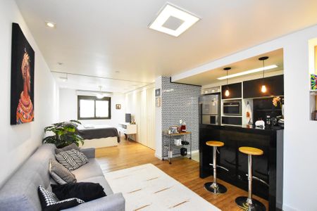 entrada de kitnet/studio para alugar com 1 quarto, 45m² em Pinheiros, São Paulo