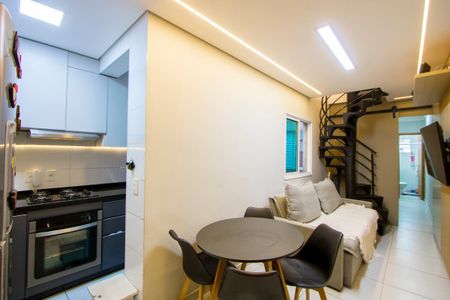 Sala de apartamento à venda com 2 quartos, 84m² em Vila Helena, Santo André