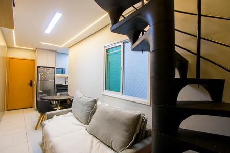 Sala de apartamento à venda com 2 quartos, 84m² em Vila Helena, Santo André