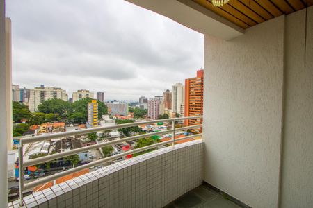 Varanda da sala de apartamento para alugar com 1 quarto, 60m² em Jardim, Santo André