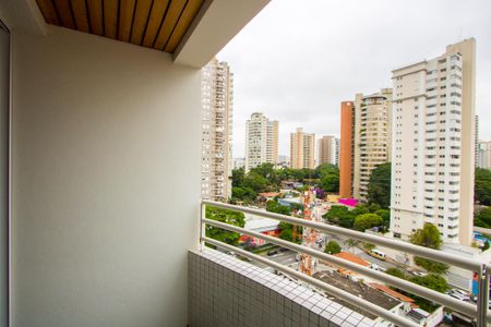 Varanda da sala de apartamento para alugar com 1 quarto, 60m² em Jardim, Santo André