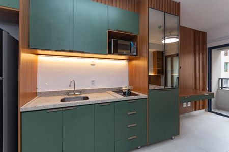 Apartamento para alugar com 25m², 1 quarto e sem vagaCozinha Americana