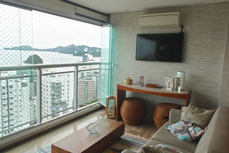 Varanda da Sala de apartamento para alugar com 3 quartos, 90m² em Pompéia, Santos