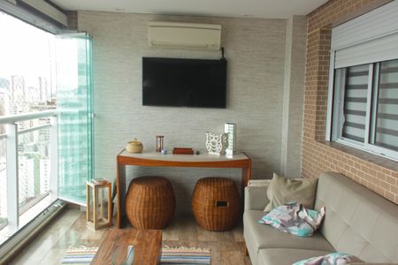 Varanda da Sala de apartamento para alugar com 3 quartos, 90m² em Pompéia, Santos