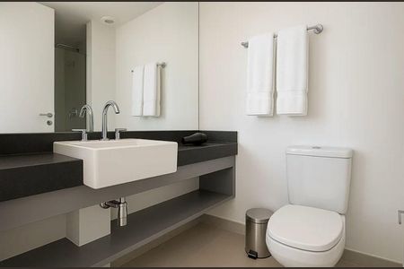 Banheiro de kitnet/studio para alugar com 1 quarto, 19m² em Vila Mariana, São Paulo