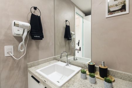 Studio para alugar com 23m², 1 quarto e sem vaga Studio para alugar com 23m², 1 quarto e sem vagaBanheiro
