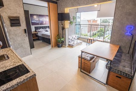 Sala/Cozinha de apartamento para alugar com 1 quarto, 31m² em Belenzinho, São Paulo
