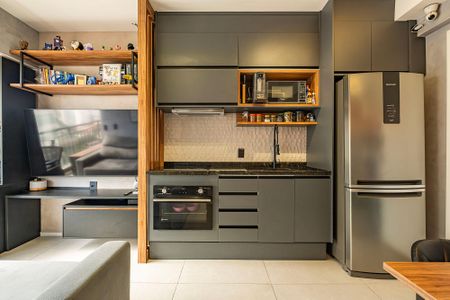 Sala/Cozinha de apartamento à venda com 1 quarto, 29m² em Sumaré, São Paulo