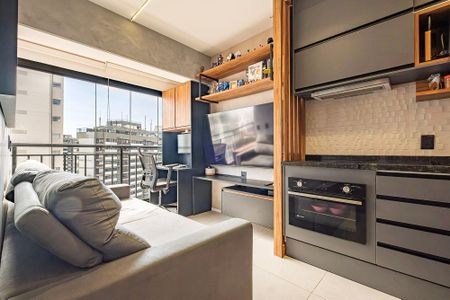 Sala/Cozinha de apartamento à venda com 1 quarto, 29m² em Sumaré, São Paulo
