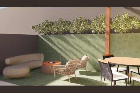 Área comum - Projeto de apartamento para alugar com 2 quartos, 69m² em Funcionários, Belo Horizonte