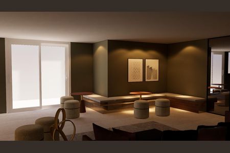 Apartamento para alugar com 69m², 2 quartos e 1 vaga Apartamento para alugar com 69m², 2 quartos e 1 vagaÁrea comum - Salão de festas - projeto