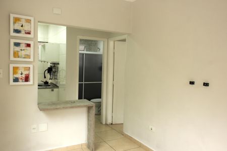 Sala de apartamento para alugar com 1 quarto, 50m² em Marapé, Santos