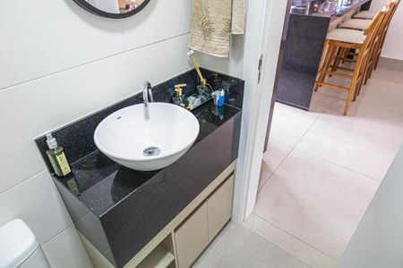 Lavabo de casa de condomínio à venda com 3 quartos, 127m² em Trevo, Belo Horizonte