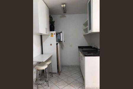 Cozinha de apartamento à venda com 1 quarto, 27m² em Brooklin Novo, São Paulo
