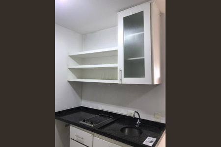 Cozinha de apartamento à venda com 1 quarto, 27m² em Brooklin Novo, São Paulo