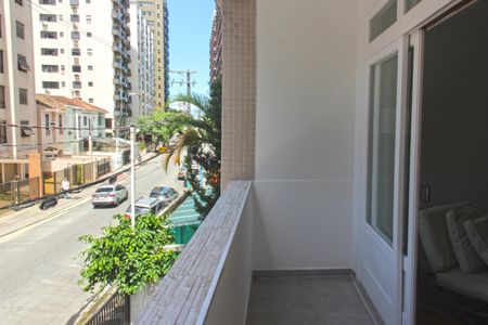 Varanda da Sala de apartamento para alugar com 3 quartos, 134m² em Gonzaga, Santos
