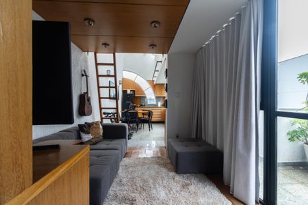 Sala de apartamento à venda com 1 quarto, 100m² em Campo Belo, São Paulo