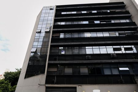 Studio para alugar com 37m², 1 quarto e 1 vagaFachada com Plaquinha