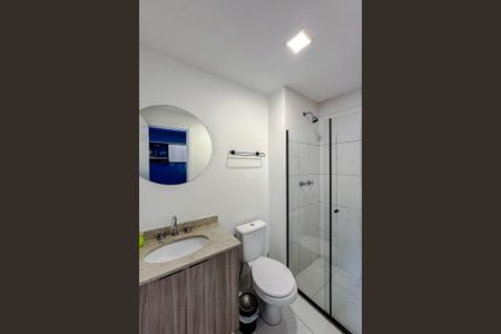 Banheiro de kitnet/studio para alugar com 1 quarto, 24m² em Belenzinho, São Paulo