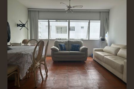 Sala de apartamento para alugar com 3 quartos, 104m² em Vila Alzira, Guarujá