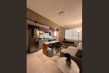 Sala/Cozinha de apartamento à venda com 1 quarto, 39m² em Consolação, São Paulo